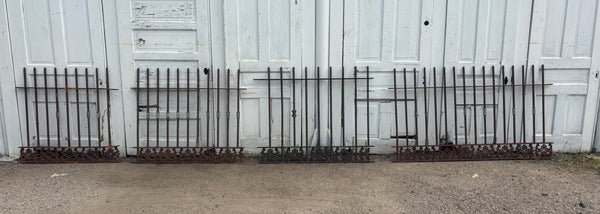 27.5 Feet of Decorative Wrought Iron Picket Fence Panels GA21226