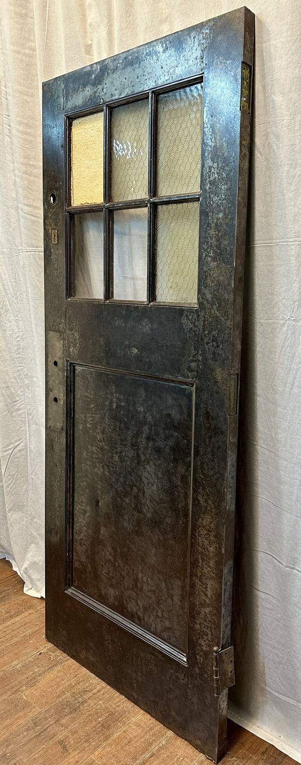 6-Pane 1-Panel Galvanized Steel Double Door Pair GA20558