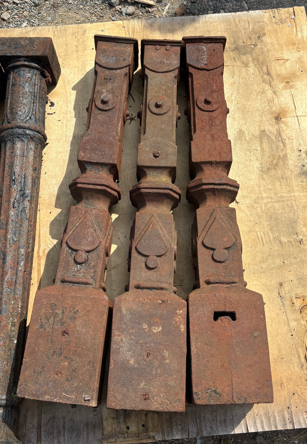 Set of 4 Cast Iron Newel Posts GA21582