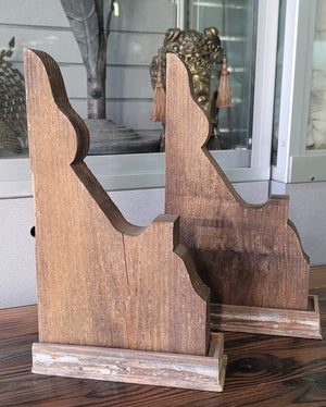 Pair of Hand Crafted Wooden Corbels 13 1/2