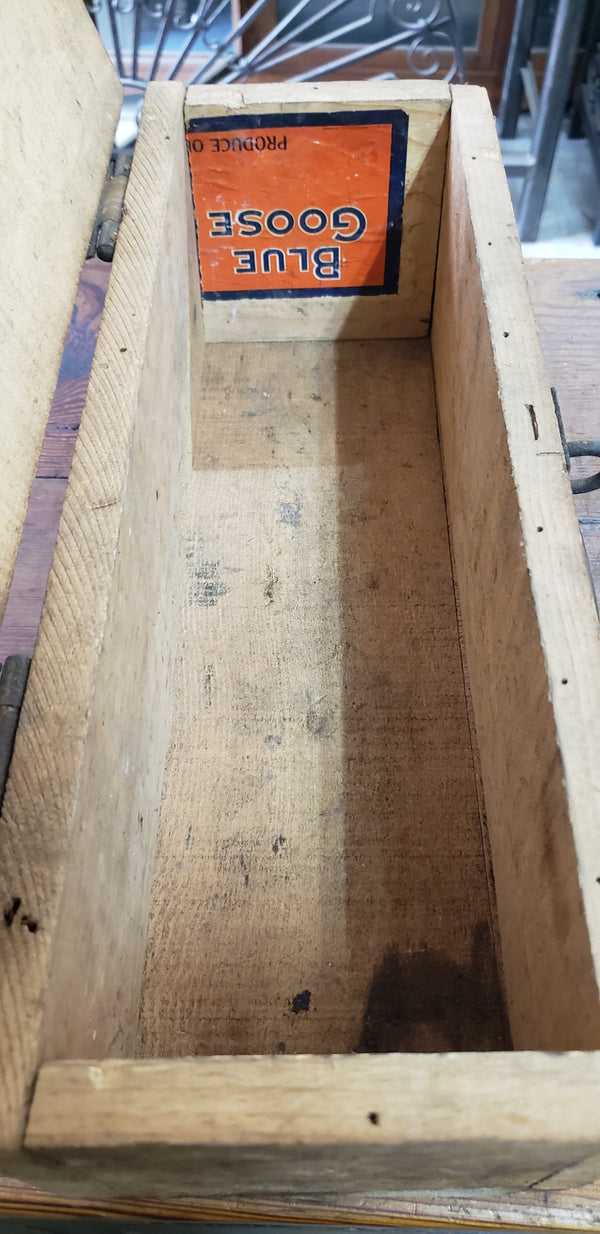 Handmade Toolbox from Blue Goose Fruit Crate 15"x 6 1/2" x 6" GS010937