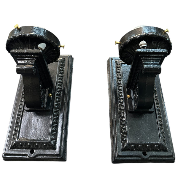 Restored Antique Cast Iron Wall Sconce Pair GA20685