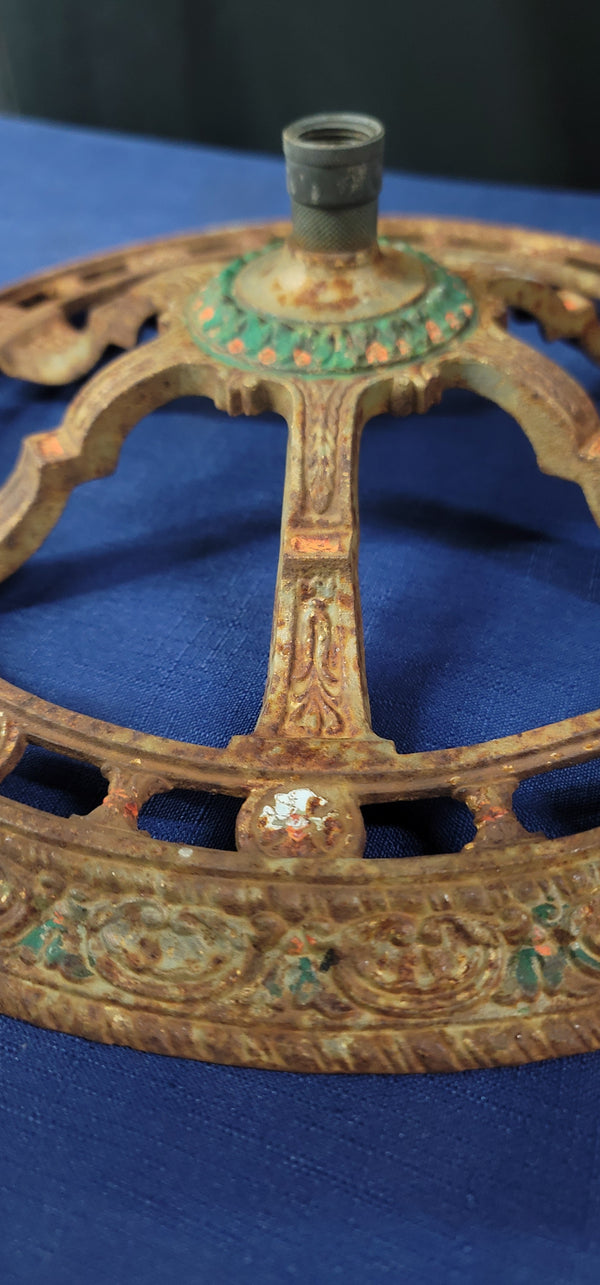 Ornate Cast Iron Christmas Tree Stand or Table Base 12" x 3 3/8" GS00914