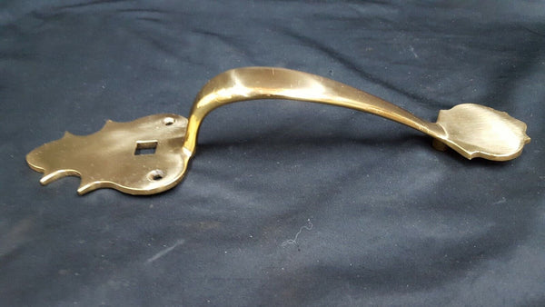 Architectural Salvage Solid Brass Door Plate Pull Handle