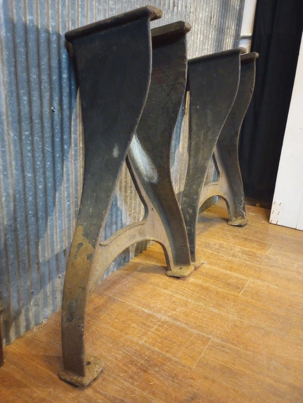 Pair of Cast Iron Factory Machine Legs 31" Tall x 25" Wide GA-S081