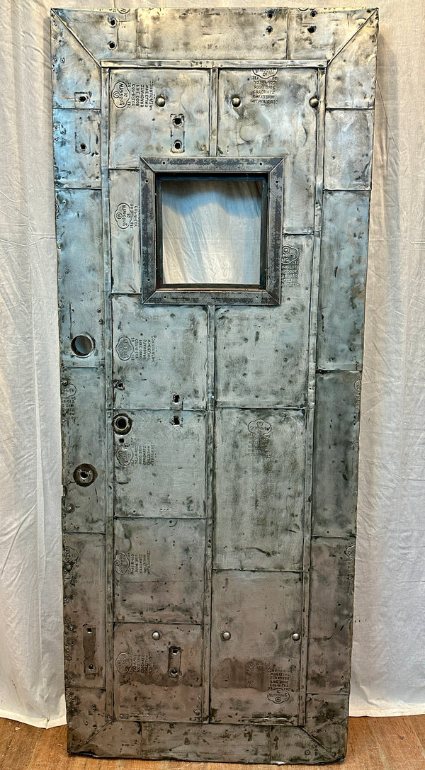 1-Pane Galvanized Steel-Clad Patchwork Fire Door GA20567