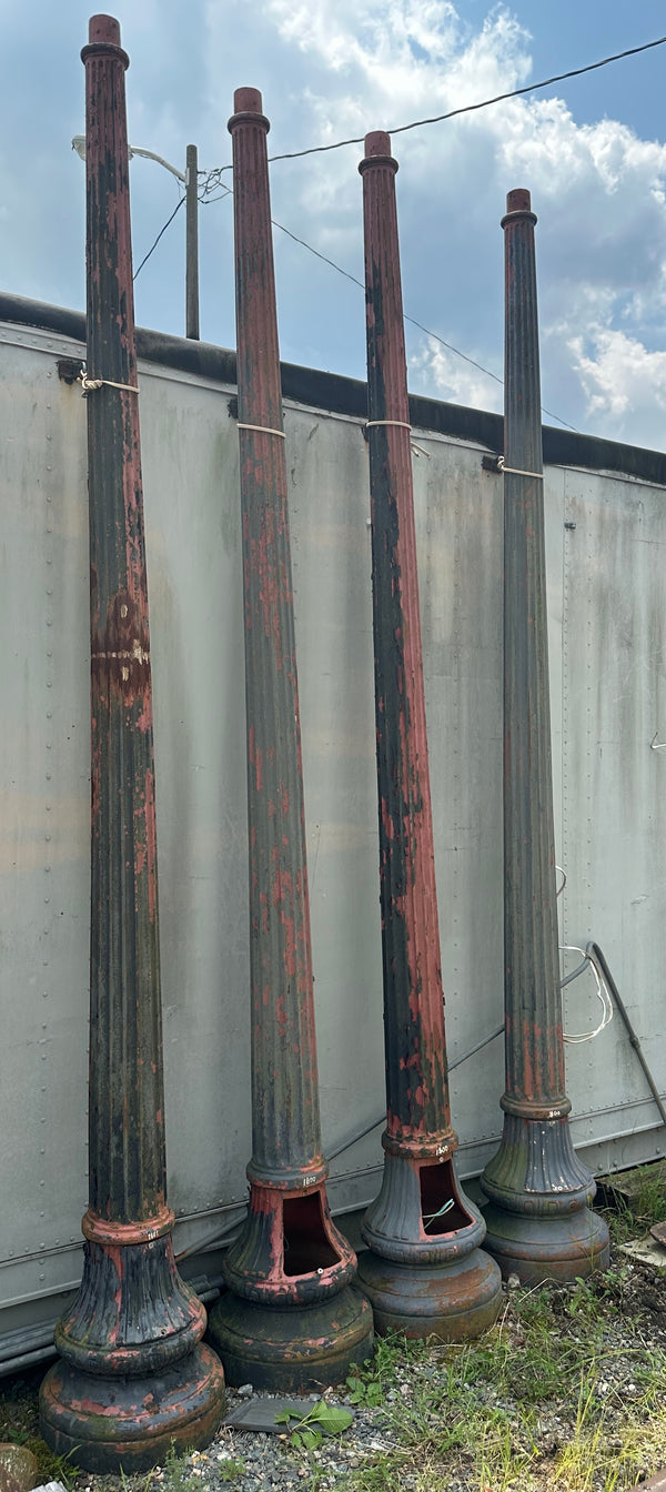 10 Ft Cast Iron Fluted Street Lamp Posts GA20290