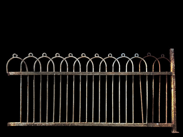 41 Ft of Antique Wrought Iron Fencing w/ Gate GA21035
