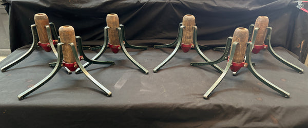 1920s Cast Iron Art Deco Christmas Tree Stands - Set of 6 GA21504