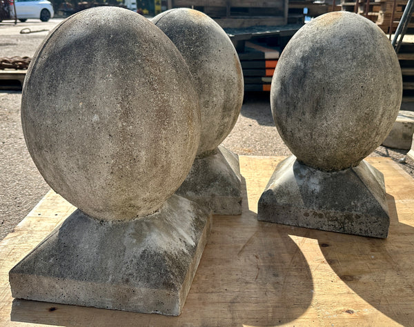 Large Cast Concrete Ball Column Caps / Finials - 3 Available - GA20961