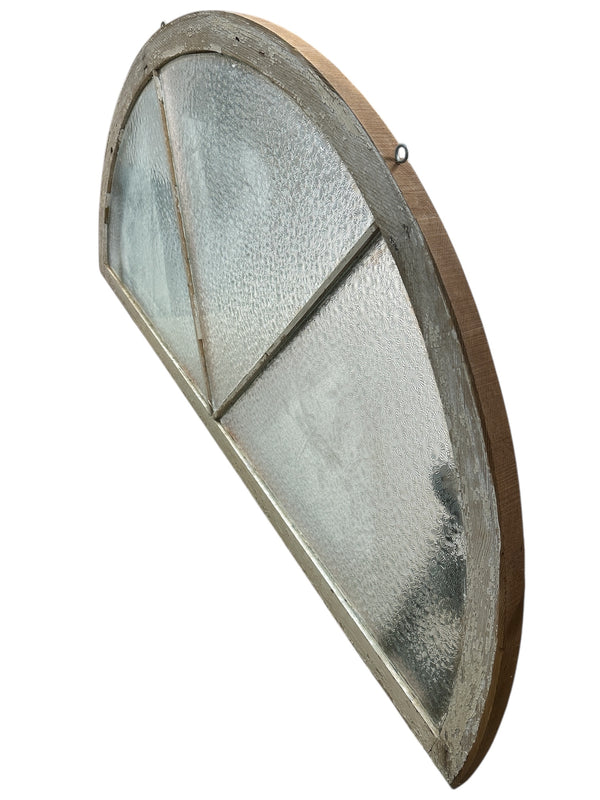 Antique Restored Arched Florentine Glass Transom Window GA20696
