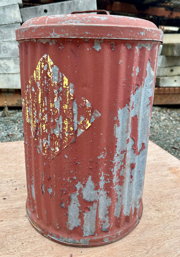 Industrial Galvanized Steel Trash Cans w/ Lids - 23 Available - GA20792