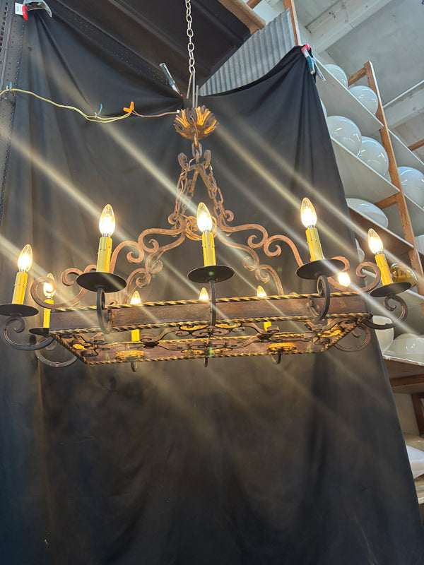 Cast Iron 10- Light Chandelier GA21189