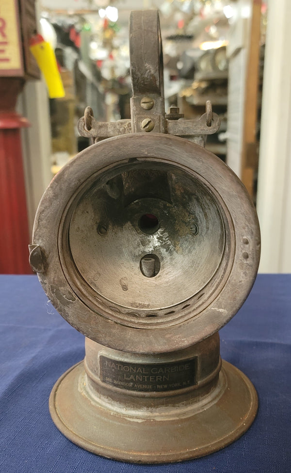 1920s Brass Railroad National Carbide Lantern 11 1/2" x 7 1/2" GS00850
