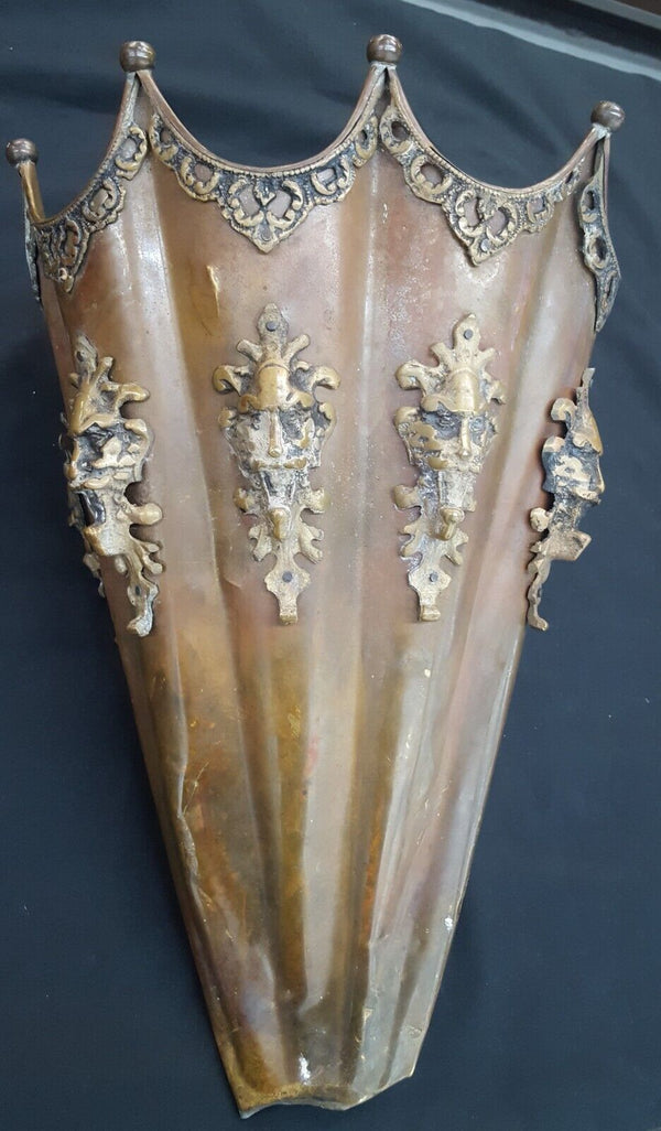 Vintage Brass Gothic Umbrella Holder Top GS00828