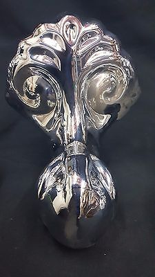 4 Ornate Cast Iron Chrome Plated Claw Feet 7 1/2" x 6 1/2" GA24