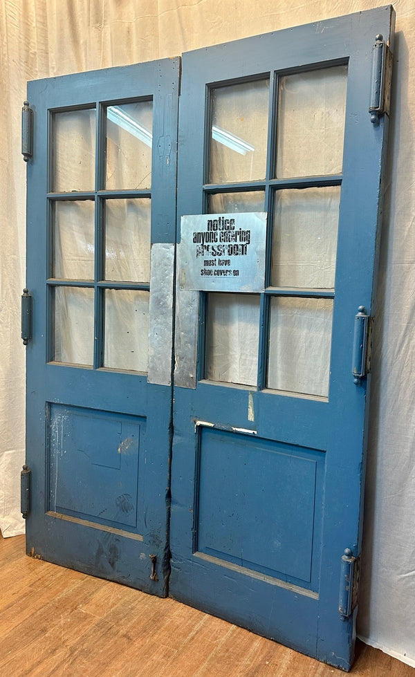 Wood & Steel Double Door Pair - Salvaged from Schuylkill Printing Plant GA20561
