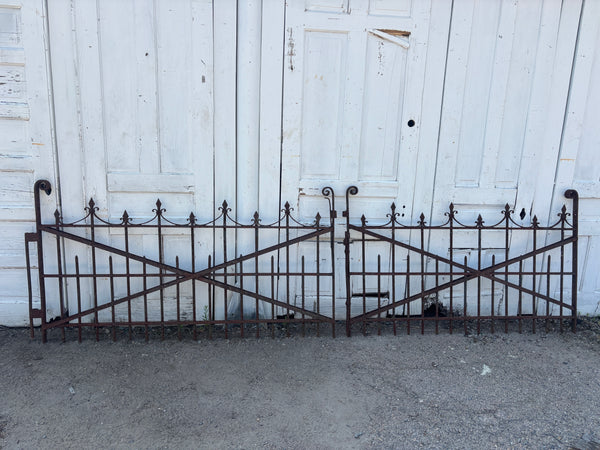 11 Feet of Wrought Iron Victorian Gates GA21245