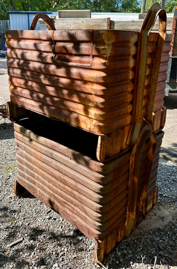 Restored Steel Factory Bins GA20370
