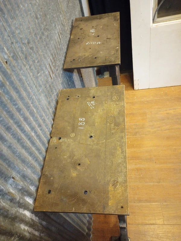 Pair of Art Deco Cast Iron Machine Legs 33 1/2" T x 19 3/4" W GA-S089