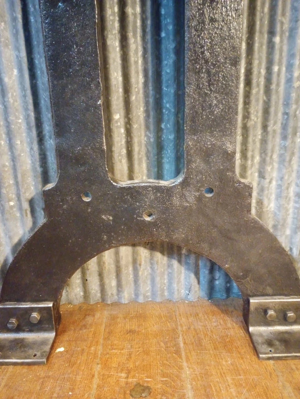 Pair of Art Deco Cast Iron Machine Legs 33 1/2" T x 19 3/4" W GA-S089