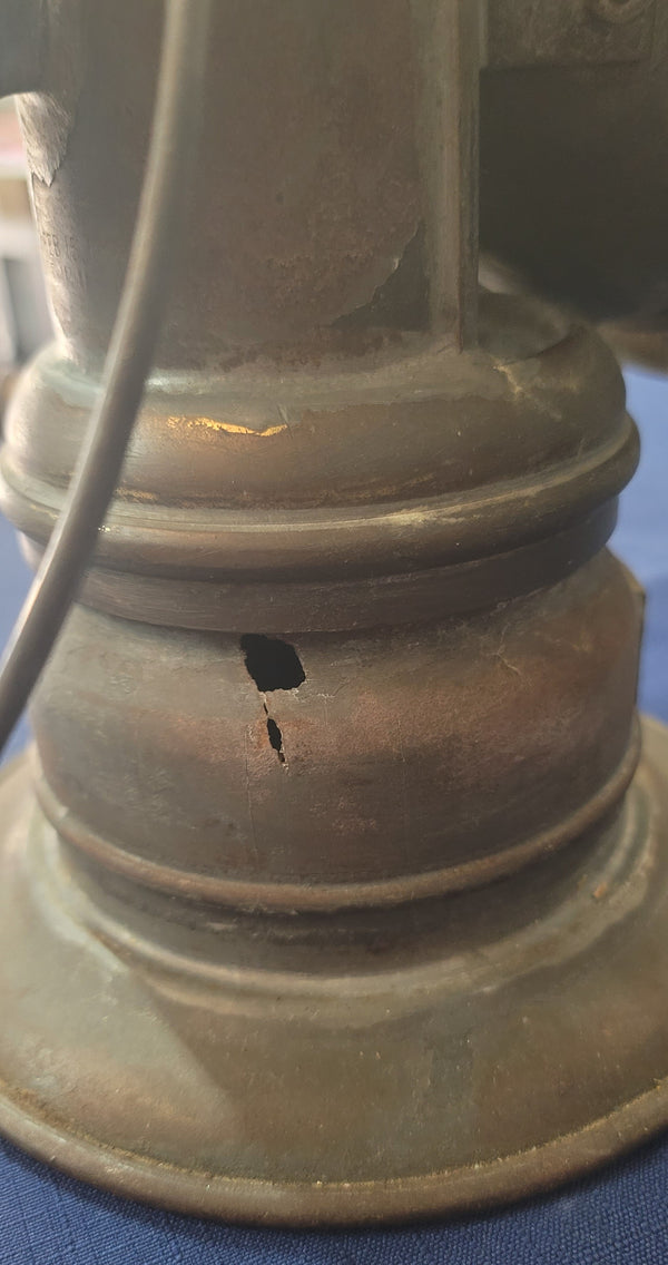 1920s Brass Railroad National Carbide Lantern 11 1/2" x 7 1/2" GS00850