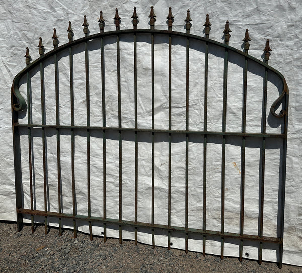 Restored Arch Top Wrought Iron Gates w/ Arrow Finials GA20323