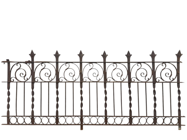 13 Ft of Antique Wrought Iron Garden Fencing GA20874