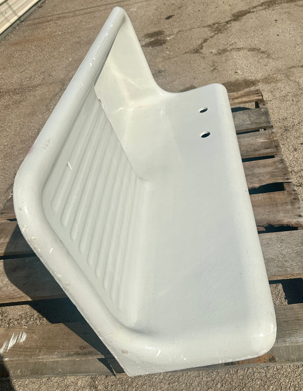 Vintage Cast Iron Wall-Mount Farmhouse Sink w/ Drainboard GA20797