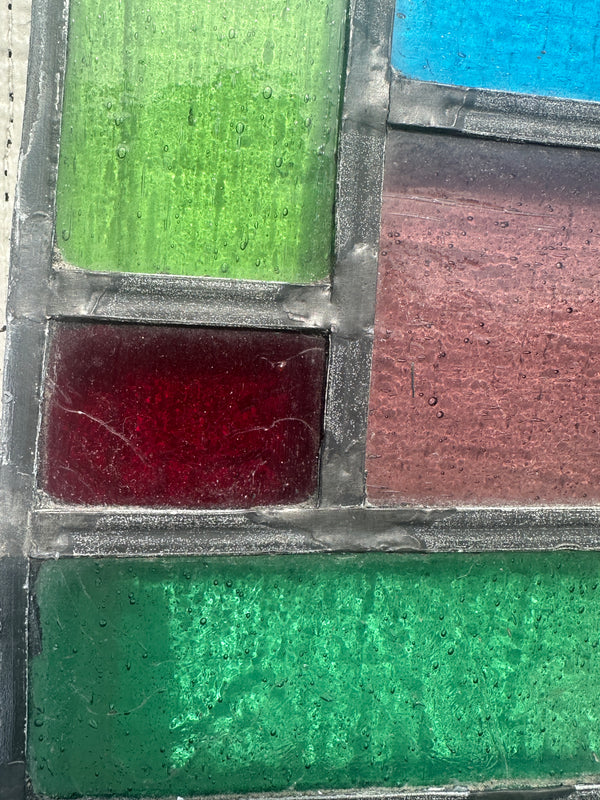 Vintage 5-Pc Set of Stained Glass Window Panels GA20703