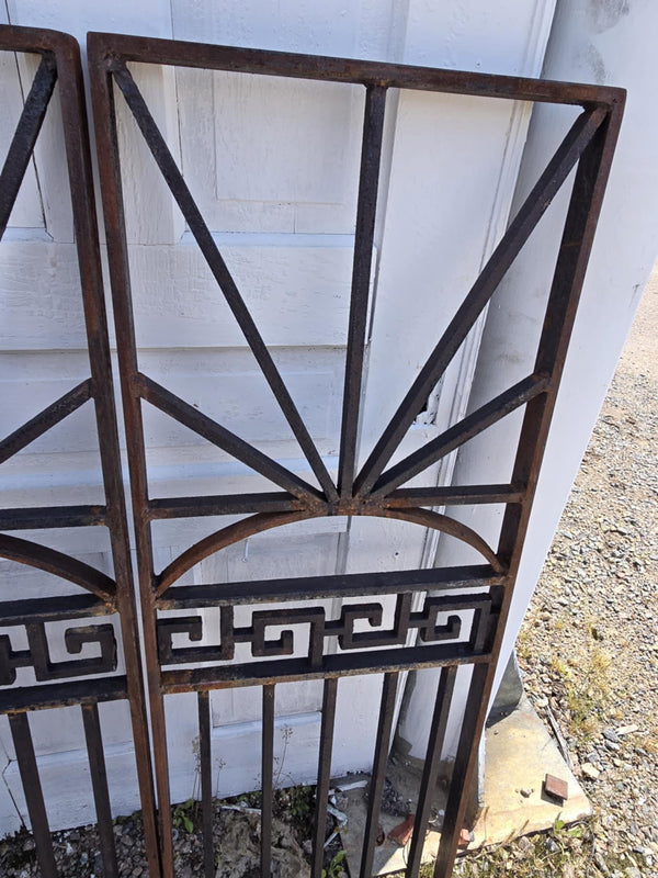 Antique Geometric Iron Gate Pair GAM0454