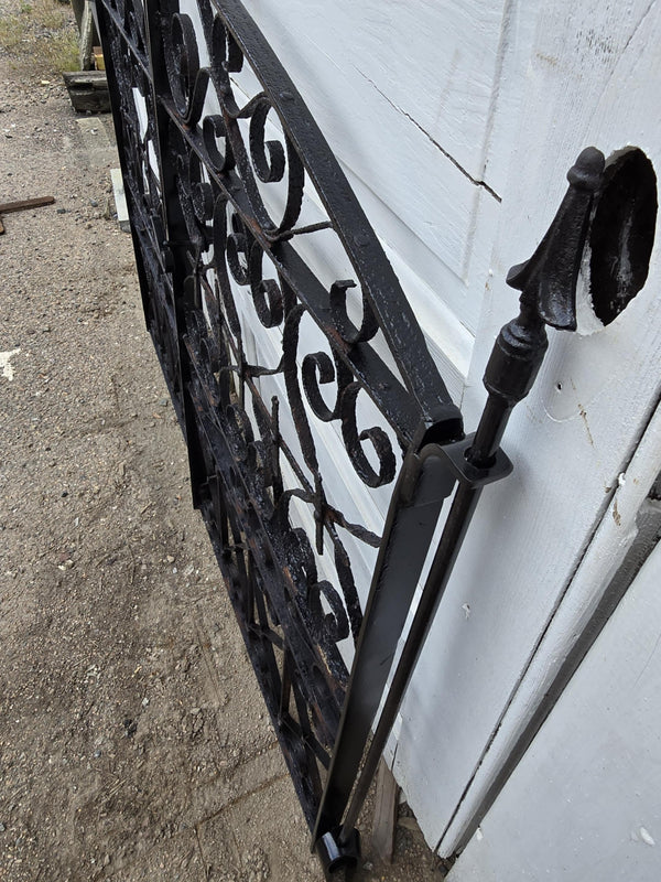 Pair of Arched Antique Iron Garden Gates w/ Latch GAM0459