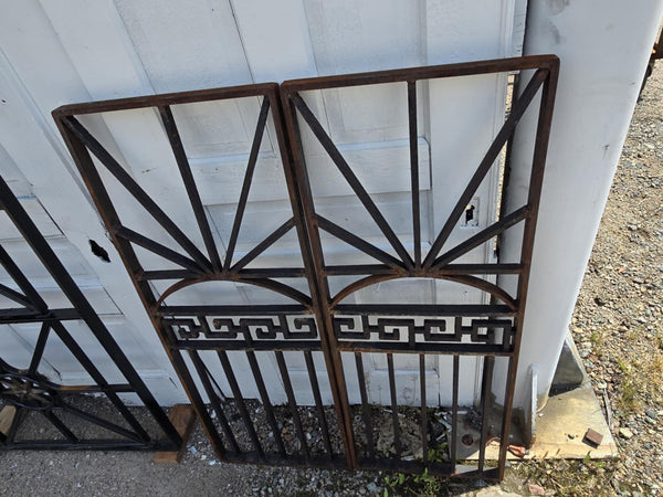Antique Geometric Iron Gate Pair GAM0454