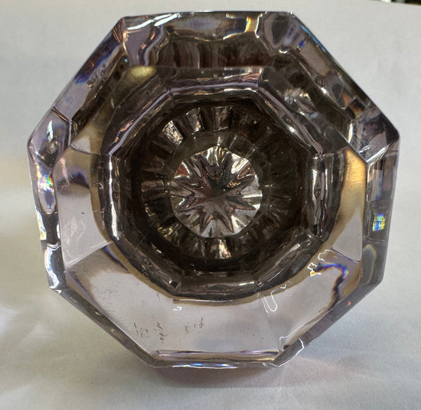 8- Point Crystal Amethyst Glass Door Knob Set GA20321
