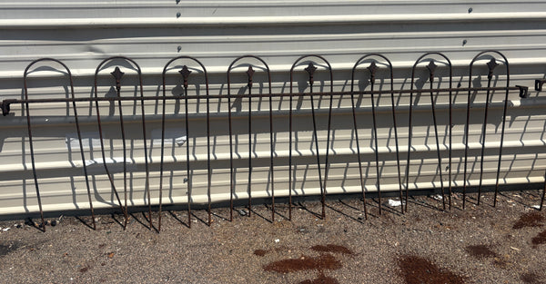 59 Feet of Wrought Iron Hairpin Fence Panels GA21272