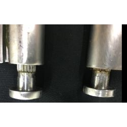 2 Pairs of Large Chrome Plated Steel Hinges. 4 1/2" x 4 1/2" GA22777