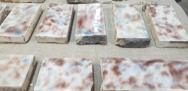 Lot of 35 Cambridge Glazed Fireplace Tiles 6" x 1 1/2" & More GS010940