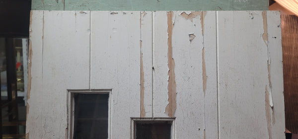 Wood Exterior Door with Top Glass Panes w/ Hardware 79" x 36" x 1 3/4" GS00849