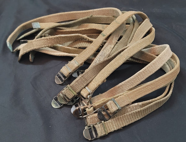 Set Of 10 WWII U.S. Marine M1941 Bed Roll Equipment Straps GS01084