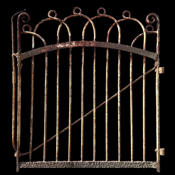 41 Ft of Antique Wrought Iron Fencing w/ Gate GA21035