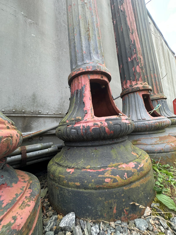 10 Ft Cast Iron Fluted Street Lamp Posts GA20290