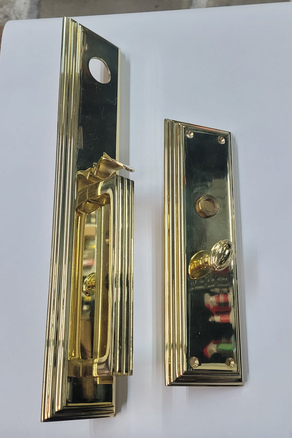 NOS Art Deco Baldwin Tremont Backplates w/ Dead Bolt Space & Thumb Turn GS00806