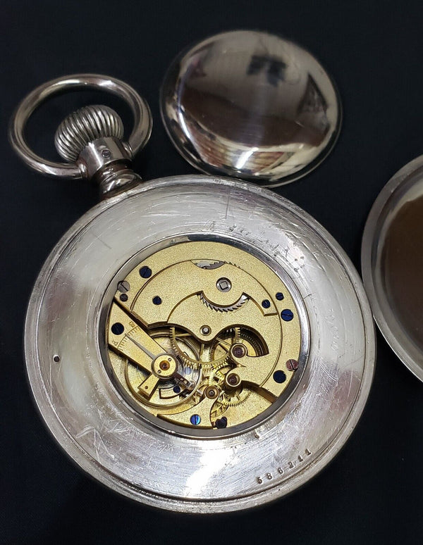 1939 Longines 3" Train Conductor Watch with Ornate Gold Filigree Hands