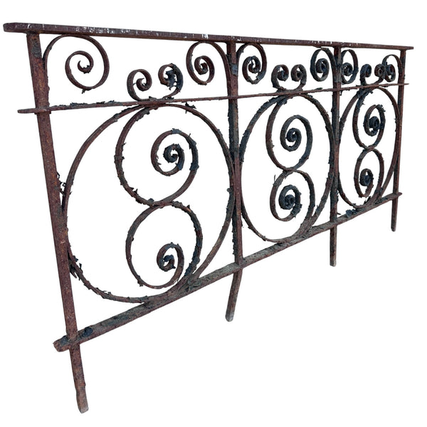 Antique Wrought Iron Gate Panel - 66" W x 34" T - GA21056
