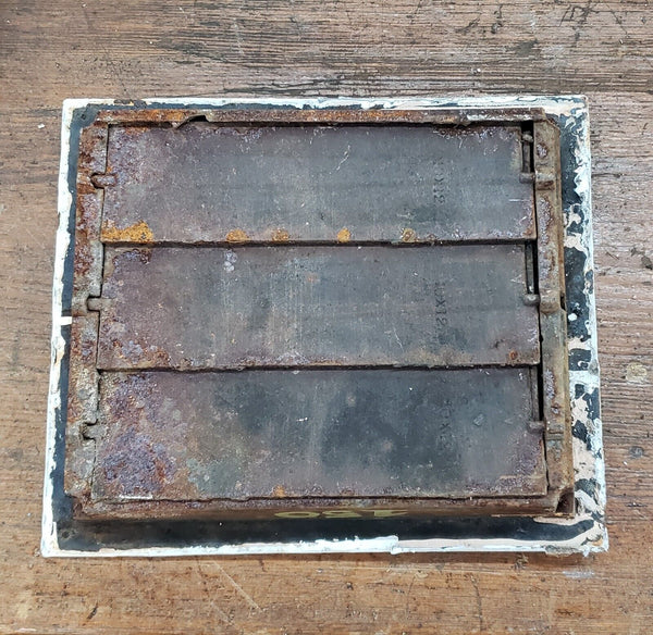 Cast Iron Geometric Floor Register Salvaged from Washington D. C. Church GS00033