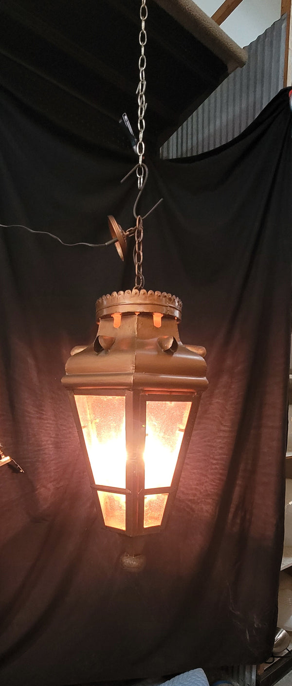 Portico Ceiling Lantern w/ Textured Seeded Glass Panels 38" x 20" GS01007