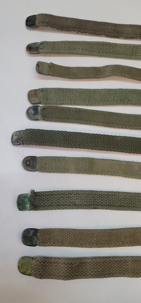 Set of 10 WWII M1941 Bed Roll Equipment Straps GS00673