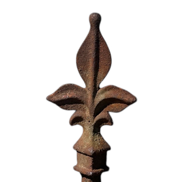 34 Ft of Antique Wrought Iron Fencing w/ Fleur-de-lis Finials GA20988