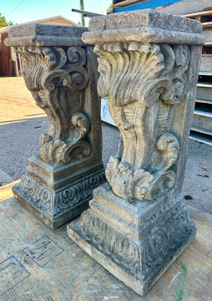 Ornate Concrete Garden Pedestals - 7 Available GA20471