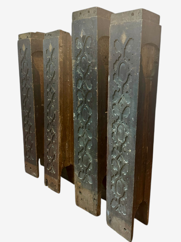 Set of 4 Antique Carved Newel Posts GA20604